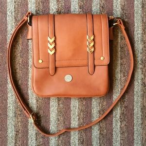 Faux leather crossbody purse